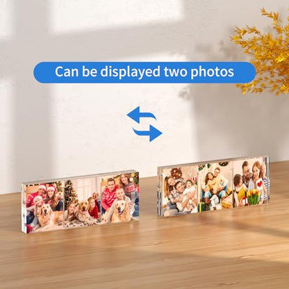 NIUBEE 4x10 Business License Frame, Clear Acrylic Panoramic Photograph Picture Frame with Gift Box Package - size: 4x10"(1 Pack)