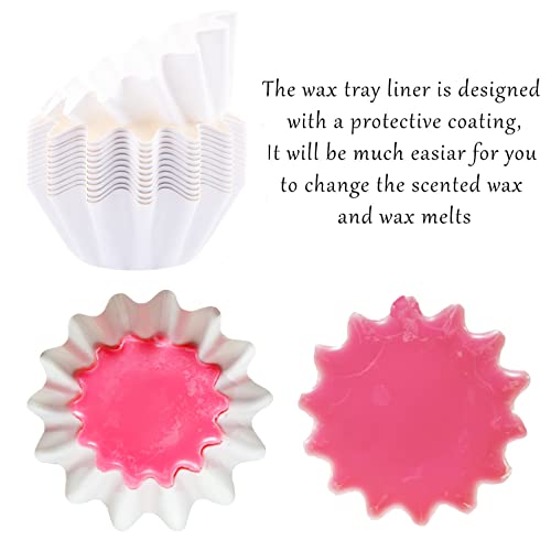 Wax Melt Warmer Liners Reusable & Leakproof Candle Warmer Liners Wax Tray for Scented Wax,Electric Wax Warmers, Plug in Warmers, Candle Warmer,Wax Melter and Wax Burner (White, 25PCS) - color: White, size: 25PCS