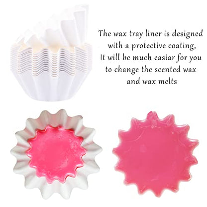 Wax Melt Warmer Liners Reusable & Leakproof Candle Warmer Liners Wax Tray for Scented Wax,Electric Wax Warmers, Plug in Warmers, Candle Warmer,Wax Melter and Wax Burner (White, 25PCS) - color: White, size: 25PCS