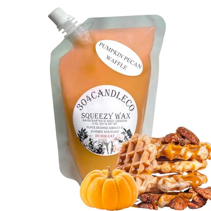 304CandleCo Large Squeeze Soy Wax Melt - 50 SCENTS! - Highly Fragrant & Hand-Crafted - Easy Mix & Match - American Made - Perfect for Wax Warmers (3oz, Pumpkin Pecan Waffles) - size: 3 Ounce (Pack of 1)