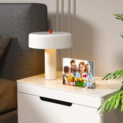 NIUBEE Acrylic Photo Frame 6x8, Double Sided Magnetic Blocks Pet Picture Frame - size: 6x8"(1 Pack)