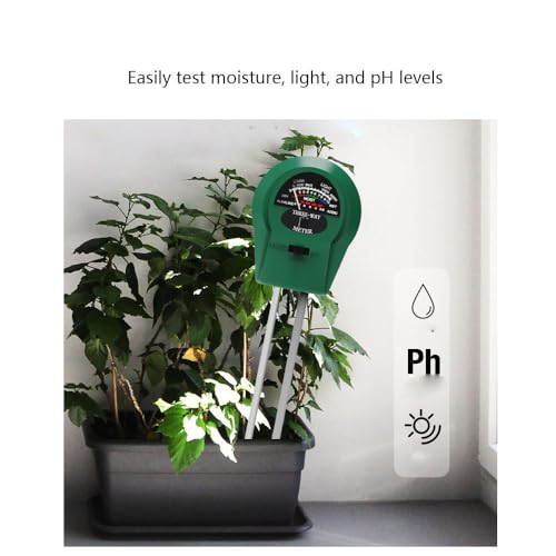Soil Meters,Soil Test Kit, 3-in-1 Soil Moisture Tester, Soil PH Sunlight Meter for Plants Garden Lawn Farm Indoor Outdoor Use