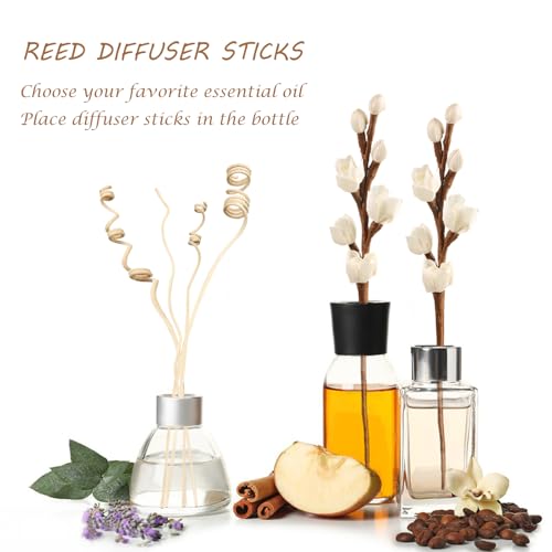 Reed Diffuser Sticks, Flower Sticks Set,White Rose Wood Flower, Reed Diffuser for Home, for Bedroom, Office Bathroom Shelf Decor