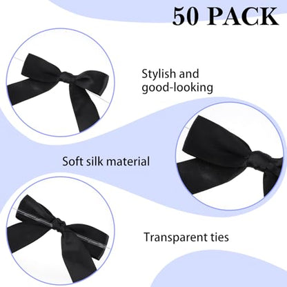 50 Sets Champagne Coupe Cocktail Glasses, 4oz Small Acrylic Martini Glasses with Satin Ribbon Black Bow, Plastic Margarita Martini Cups, Reusable Champagne Cups for Party, Home, Bar, Wedding