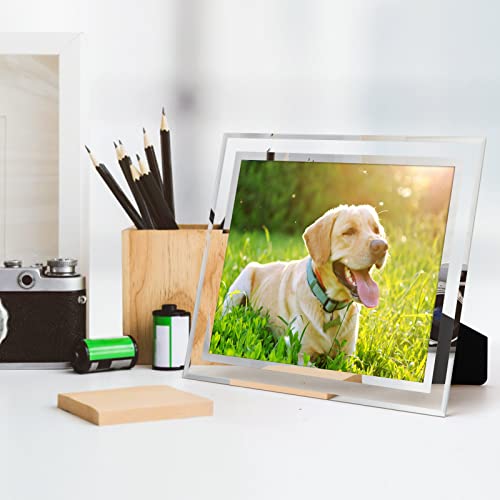 Hoikwo Bulk 8x10 Picture Frames, 6 Packs Silver Photo Frames 8 by 10, Glass Wedding Frames 8x10, Clear Mirror Wedding Photo Frames, Only for Tabletop Display Vertically or Horizontally - size: 8x10-6 Frames