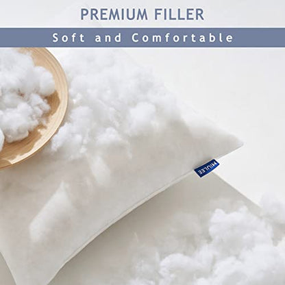MIULEE 18x18 Pillow Insert Throw Pillow Insert 18x18 Inch Decorative Couch Pillow Covers Textured Boucle Accent Solid Throw Pillow Covers