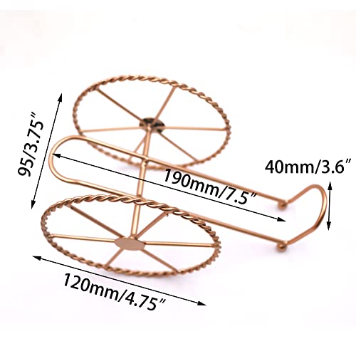 2-Piece Countertop Wine Holder - Tabletop Wine Rack (Rose Gold) - color: Rose Gold, size: 2PC