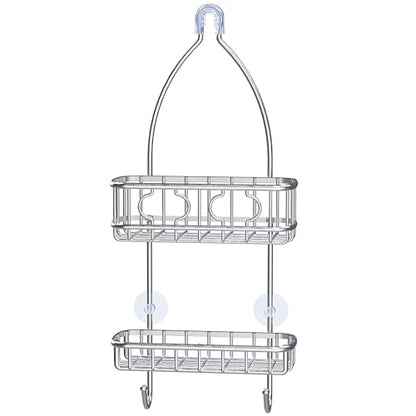 Simple Houseware Stainless Steel Hanging Shower Head Caddy Organizer | (24 x 10.2 x 4.25 inches) - size: Medium - 24" x 10.2" x 4.2"