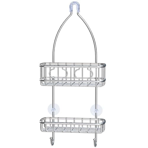 Simple Houseware Stainless Steel Hanging Shower Head Caddy Organizer | (24 x 10.2 x 4.25 inches) - size: Medium - 24" x 10.2" x 4.2"