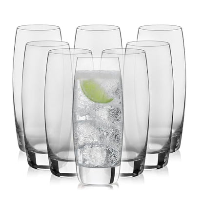 Libbey Signature Kentfield Glass Tumbler Set of 8, Elegant Heavy Base Glass Tumblers with Wide Rim, Tapered 16 oz Drinkware Set for Water and Drinks - color: Kentfield
