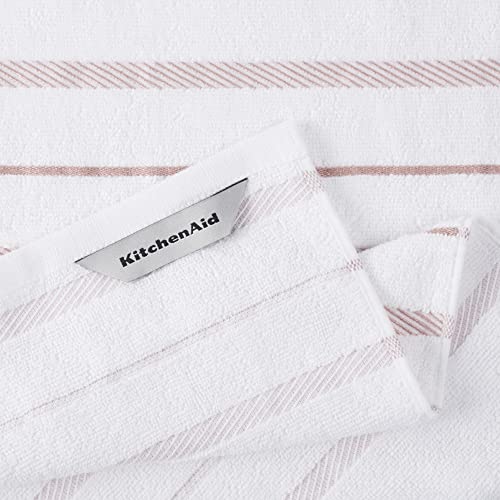 KitchenAid Albany Kitchen Towel 4-Pack Set, Dried Rose/White, 16"x26", (Pack of 2) - color: Dried Rose, size: 16"x26" (Pack of 2)