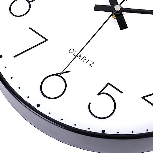 Small Wall Clock Black Wall Clocks Silent Non-Ticking for Bedroom Bathroom Kitchen(8 Inch) - color: Black, size: 8 Inch