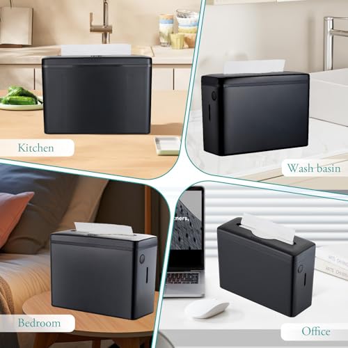 Paper Towel Dispenser Countertop,Non-Slip Base,Black-S | Multifold Trifold Z-Fold Paper Towel Holder, Hand Towel Dispenser for Kitchen Bathroom Commercial,Single Sheet Dispensing - color: Black-s