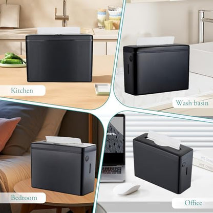 Paper Towel Dispenser Countertop,Non-Slip Base,Black-S | Multifold Trifold Z-Fold Paper Towel Holder, Hand Towel Dispenser for Kitchen Bathroom Commercial,Single Sheet Dispensing - color: Black-s