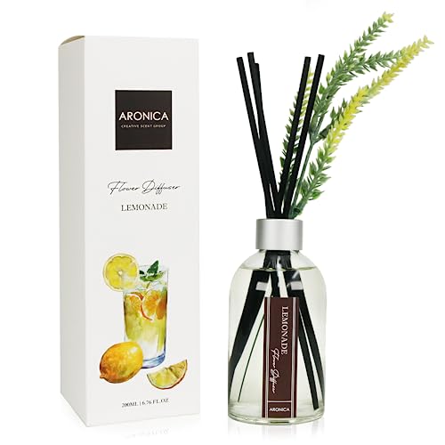 Lemon Scented Air Freshener, Reed Diffuser Scent for Apartment, Lemon Infussd Room Freshener, Citrus House Scent, New Apartment Essentials, House Warming Gifts New Home - color: Lemonade