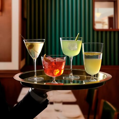 NUDE Bar/Giani Long Stem Cocktail Glasses Set of 2 – 11.5 oz Premium Lead-Free Crystal Martini Glasses – Elegant Tall Glassware for Cocktails, Vodka, Gin & Home Bar - color: Bar/Giani Long Stem