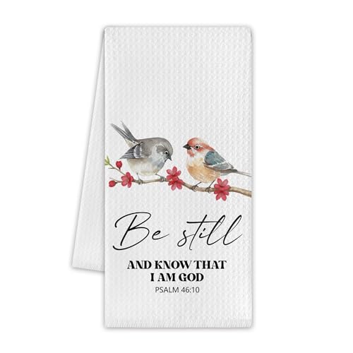 Bird Kitchen Towels, Spring Christian Dish Towels for Kitchen, 13.8 X 23.6 Inch Decorative Hand Tea Towel for Home Bathroom, Scripture Themed Decorations & Gifts, 21 - color: Bird Christian