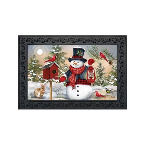 Briarwood Lane Doormat 30x18 Indoor Outdoor Snowman and Friends Winter for Winter Doormat
