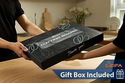 American Black Walnut Wood Cutting Board 20"x15"x2" Large | End Grain Butcher Block, Juice Groove, Inner Handles, Finished with Linseed Oil, Beeswax, Lemon Oil, Giftbox - size: 20 x 15 x 2 in