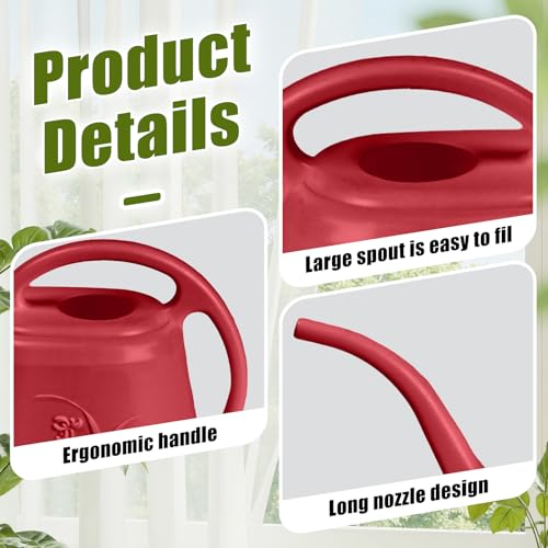 Plant Watering Can - 1/2 Gallon - Wine Red | With Long Spout for Watering-Home Indoor and Outdoor Garden - color: Wine Red