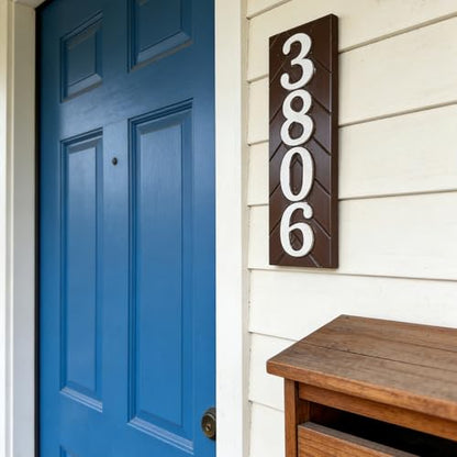 Personalized Vertical Address Plate,House Number Sign,House Numbers Sign for Outside,Custom Wood Address Numbers for House Modern House Numbers,Street Name Address Sign,Great Housewarming Gifts Idea (vertical address signs) - color: vertical address signs
