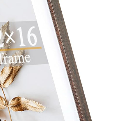 11x14 Picture Frame Brown 3 Pcs Frames can Display 8x10 Picture with Mat or 11x14 Without Mat on the Wall - color: Brown, size: 11x14 in-3Pack
