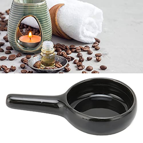 Tealight Wax Warmer Candle Spoon, Shape Replacement Candle Holder for Essential Oil, Aromatherapy Diffuser,Fragrance Incense (Black) - color: Black