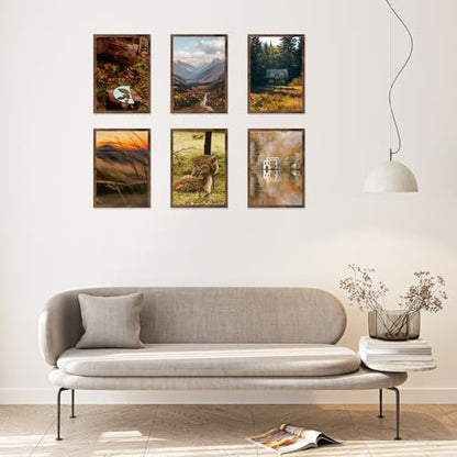 11x16 Picture Frame Deep Brown for Wall Hanging, Wood 11 x 16 Frame Photo Frame for Wall Horizontally or Vertically, Deep Brown, 3 Pack - size: 11x16 inch