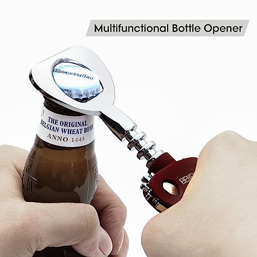 Beneno Wine Opener, Premium Wing Corkscrew Wine Bottle Opener, Purple | Durable Solid Zinc Alloy Body, Precise Sharp-Edged Screw, Ergonomic Non-Slip Grip Wing Handle, Multifunctional Bottle Openers - color: Purple