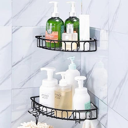 15 Pack Shower Caddy Adhesive Replacement, Shower Shelf Adhesive No Drilling, Adhesive Hooks for Showe Caddy, Soap Holder, and Kitchen Racks