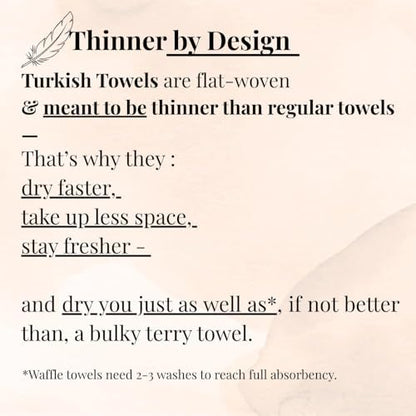 DEMMEX Organic Cotton Waffle Weave Turkish Towel Set for Bathroom, 1 Bath & 2 Large Hand Towels, 100% Oeko-TEX Certified Premium Turkish Cotton, Super Soft Lightweight Quick Dry (Slate Blue)