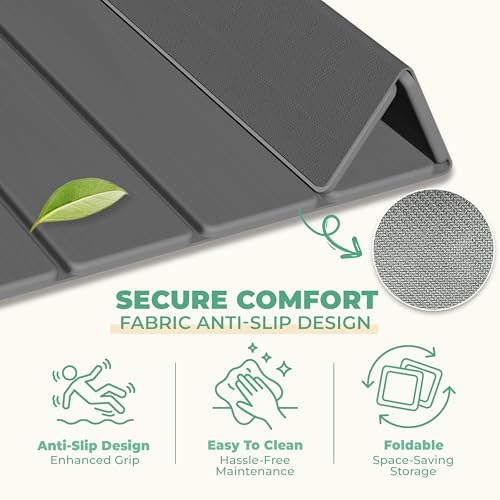 SYIPO Stone Bath Mat - Non-Slip Foldable Diatomite Bath Mat 23.6 x 15.3”, Super Absorbent & Quick Drying Bathroom Mat | Easy to Clean Shower Floor Mat, Dark Gray - color: Dark Gray