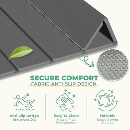 SYIPO Stone Bath Mat - Non-Slip Foldable Diatomite Bath Mat 23.6 x 15.3”, Super Absorbent & Quick Drying Bathroom Mat | Easy to Clean Shower Floor Mat, Dark Gray - color: Dark Gray