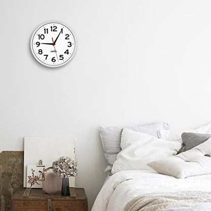 10 Inch Wall Clock, 2Pack Silent Non Ticking Battery Operated Clocks | Silver Analog Clock| Living Room, Office, Classroom, Bedroom, Kitchen, Bathroom| Modern Simple Style| Easy to Read | Accurate - color: Silver, size: 10 inches