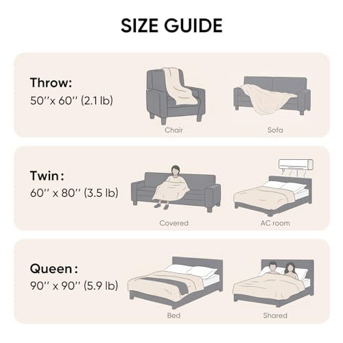 Snuggle Sac Cream Bedding Blankets Queen Size 90x90 inches, Reversible Microfiber Fluffy Fuzzy Soft Throw Cozy Knit Blanket for Women Mothers Birthday Gifts - color: Waffle Cream, size: Queen(90"x90")