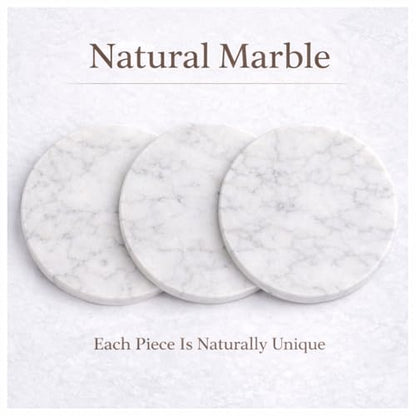 11-Inch Round Marble Cheese Cutting Board, White | Solid Natural Stone, Cutting Board & Charcuterie Serving Tray, Non-Slip Feet, 0.5" Thick, Easy to Clean - color: White, size: 11"L x 11"W