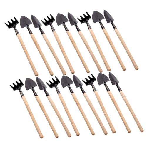 Mini Garden Tool Set 18pcs 6 Sets Small Gardening Hand Tools for Indoor Plant Care Transplanting Digging Weeding with Metal Mini Shovel Rake and Trowel for Succulent and Flower