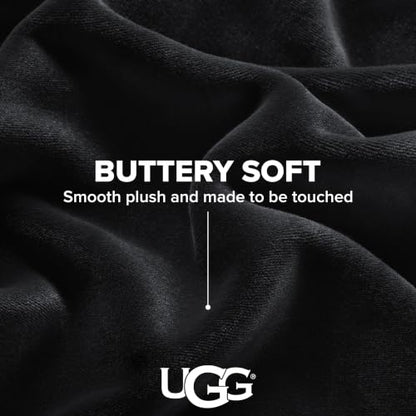 UGG Coco Twin Bed Blanket, Luxury Fleece Blanket, 68" x 92", Black | Fits Twin and Twin Xl Beds, Bedding Essentials, Housewarming Gift, Back To College, Xl Throw Blanket, Hypoallergenic - color: Black, size: Twin