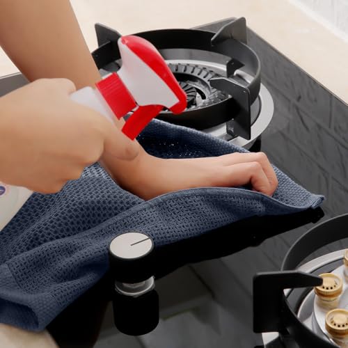 Homaxy 100% Cotton Waffle Weave Kitchen Towels, 3-Pack, Dark Grey | 13 x 28 Inches, Ultra Soft Absorbent Dish Towels, Quick Drying Cleaning Towels - color: Dark Grey, size: 13 X 28 - 3 Pack