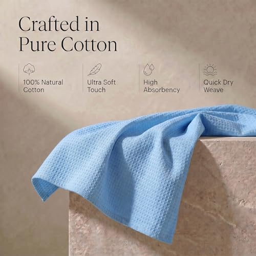 Urban Villa Kitchen Towels Cotton Dish Towels 20”x30” (Set of 6) Sky Blue - color: 071 Sky Blue, size: 18" x 28" (Set of 6)