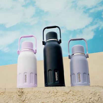 BJPKPK Stainless Steel Insulated Bottle with Handle & Strap, 27oz | Leak-proof vacuum insulation keeps drinks cold/hot for hours. BPA-free, dishwasher safe. Includes handle & strap. Pink Pearl. - color: Pink Pearl, size: 27 Ounces