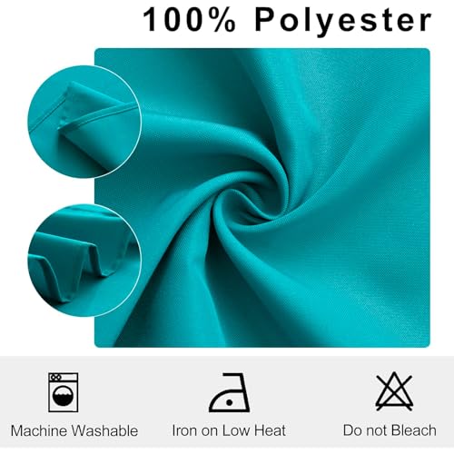 Cloth Napkins Set of 6, 18 x 18 Inch, Washable Turquoise Dinner Napkins with Hemmed Edges for Restaurant, Wedding and Holiday - color: Turquoise, size: 18" x 18" (Set of 6)