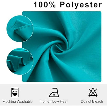 Cloth Napkins Set of 6, 18 x 18 Inch, Washable Turquoise Dinner Napkins with Hemmed Edges for Restaurant, Wedding and Holiday - color: Turquoise, size: 18" x 18" (Set of 6)