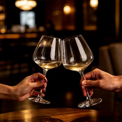 Crystal Wine Glasses Set of 2, 21oz Hand Blown Clear Glass | Long Stem Red White Wine Glass with Pourer and Stopper, Elegant Design in Gift Box for Home Bar, Birthday, Wedding - size: Red-1
