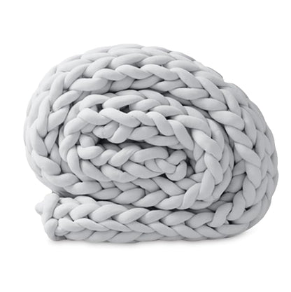 Chunky Knit Blanket (50 x 60 Inches) Warm Soft Cozy for Lounge Sofa & Bedroom, Handmade Knitted Yarn Throw Blanket (Grey, 1) - color: Grey