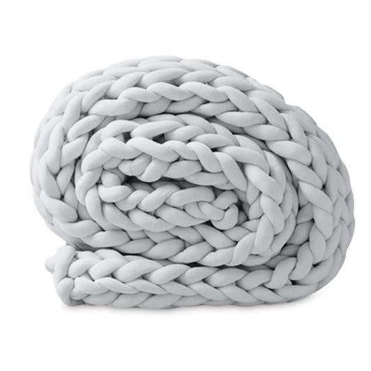 Chunky Knit Blanket (50 x 60 Inches) Warm Soft Cozy for Lounge Sofa & Bedroom, Handmade Knitted Yarn Throw Blanket (Grey, 1) - color: Grey