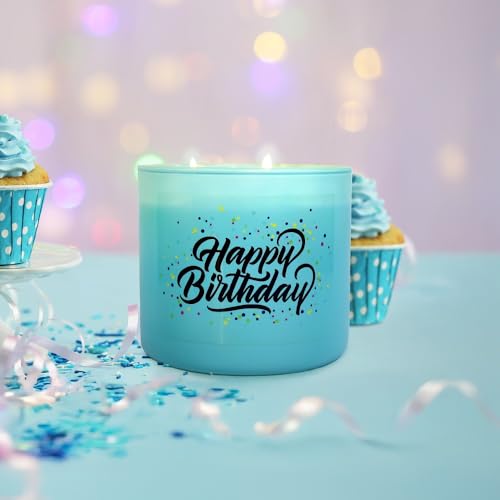 Colonial Candle Happy Birthday Candle, 14.5 oz Vanilla Sugar & Buttercream Sweet Scented, Birthday Gifts for Women, Men, Mom, Dad, Sister, Teacher, Friends, Made in The USA - color: Happy Birthday