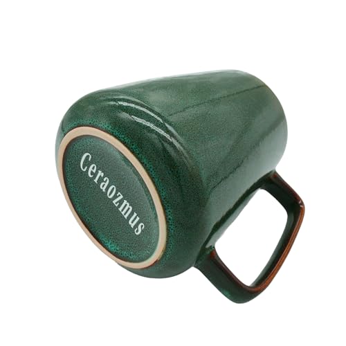 Large Ceramics Coffee Mugs,24 oz,Large Handle Design,Extra Large Tea and Coffee Cup for Office and Home，Microwave and Dishwasher Safe(Color:24 oz green) - color: 24 oz green