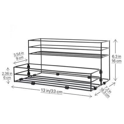 8 Bottles Coffee Syrup Organizer, 2 Tier Syrup Stand, Syrup Rack | Coffee Syrup Holder for Coffee Bar Station, Syrup Rack Organizer,Wine Rack for Countertop, Bottle Rack for Cocktail, Dressing - size: 2-Tier