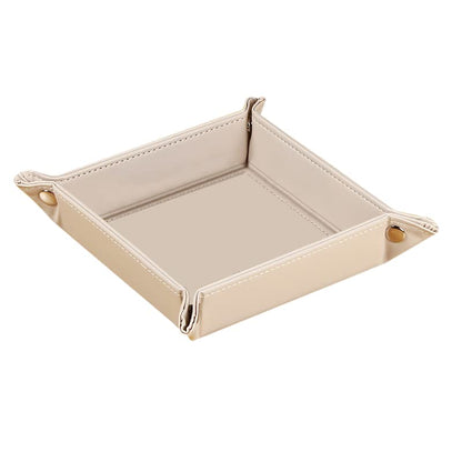 YAPISHI Key Dish Bowl for Men, Entryway Catchall Holder Bedside Table Valet Tray for Pocket Stuff, PU Leather Nightstand Organizer for Dice/Coins/Wallet/Watch/Rings/Sunglasses, Dresser/Coffee Table | Valet Tray for Men,Nightstand, Dresser,Desk,Entryway an